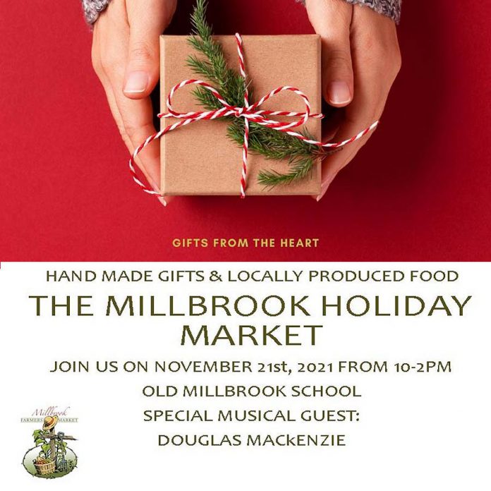 The Millbrook Farmers' Market Holiday Market on November 21, 2021 will feature cheese, cider, meat and other treats from 38 different vendors. (Graphic: The Millbrook Farmers' Market)