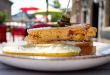 The Jalapeño Bacon Mac + Cheesewich from Sam's Place was voted the favourite mac and cheese dish during the inaugural Peterborough Mac + Cheese Festival, which took place during October at 18 local eateries in downtown Peterborough. (Photo courtesy of Peterborough DBIA)