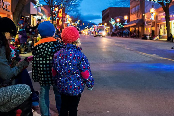 The Town of Cobourg is proceeding with an in-person Santa Claus parade on December 4, 2021, taking place at night for the first time. Pictured is a Santa Claus parade in Penticton, B.C. (Stock photo)