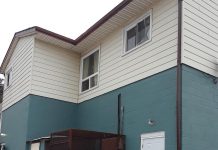 Police and the fire marshal are investigating a fire at this apartment building on Station Street in Bancroft on December 26, 2021. (Police-supplied photo)