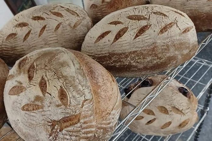 Oh So Sourdough began as a home business, but has expanded to a storefront in downtown Lindsay. Their bread features a signature leaf pattern. (Photo: Oh So Sourdough)