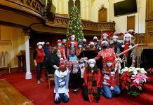 The Peterborough Pop Ensemble is performing in person for the first time since the pandemic began with a Christmas concert on December 19, 2021 at Emmanuel United Church in Peterborough. "Christmas Is" is an hour-long concert featuring the ensemble singing selections of their favourite sacred and secular Christmas music, accompanied by a group of bell ringers called unBELLievable. (Photo courtesy of the Peterborough Pop Ensemble)