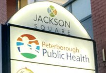 Peterborough police charged a 63-year-old man with uttering threats in connection with an incident at Peterborough Public Health's offices in downtown Peterborough on October 24, 2021. (File photo)