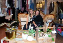Carolyn Scatterty and Kim Miller are co-owners of Poho Boho in downtown Port Hope. Now open in its new location at 93 Walton Street, the eclectic shop celebrates bohemian-style clothing and furniture and work by local artisans, with a focus on sustainable fashion and design. (Photo: April Potter / kawarthaNOW)