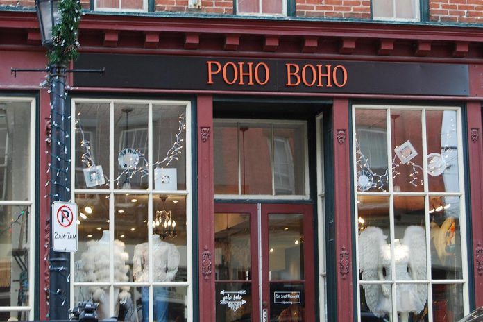 Poho Boho is located at at 93 Walton Street in downtown Peterborough, across the street from its previous location at Nick's Studio. (Photo: April Potter / kawarthaNOW)