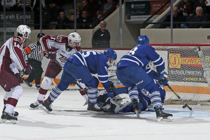 A Peterborough Petes home game against the Mississauga Steelheads on January 5, 2020. (Photo: Jess Van Staalduinen / Peterborough Petes)