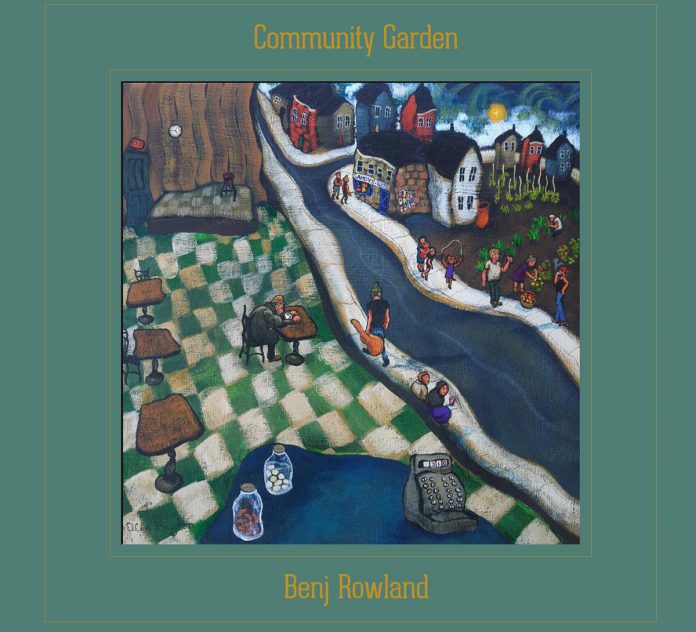 In February 2022, Benj Rowland will be releasing his new album, Community Garden, produced by Dartmouth-based singer and songwriter Joel Plaskett. (Cover art by JoEllen Brydon)