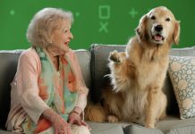 Betty White with Auggie the dog in August 2015 in a promotion for Discovery Family Channel's Pawgust. After the beloved actor and animal rights advocate passed away just weeks shy of her 100th birthday, a social media campaign encouraging people to donated to local animal rescue organizations in her name went viral. (Photo: Scott Everett White / Discovery)