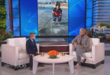 Seven-year-old Callan "Coach Cal" Perks of Lakefield appeared on The Ellen DeGeneres Show on January 5, 2022, where his motivational speech to Ellen brought the talk-show host to tears. (kawarthaNOW screenshot of YouTube video)