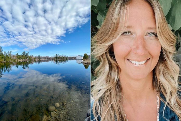 3rd prize - View of clouds reflected in the Otonabee River by Natalie Zwicker - Lakefield Trail 20th anniversary contest