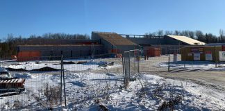 Construction of the new Peterborough Animal Care Centre at 1999 Technology Drive in southeast Peterborough in January 2022. The new facility, which will include the Peterborough Humane Society's adoption and education centre and regional high-volume spay and meuter clinic as well as the Ontario SPCA's provincial dog rehabilitation centre, is scheduled for completion at the end of 2022. (Photo courtesy of Peterborough Humane Society)