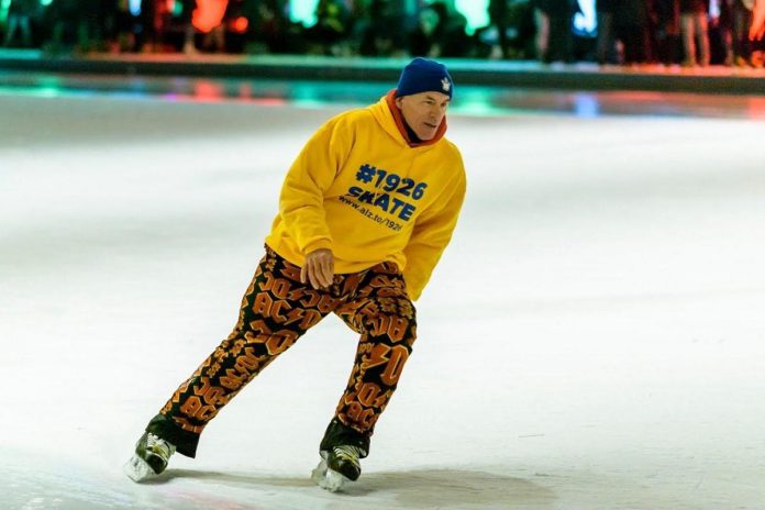 Etobicoke resident Steve McNeil began his 1926 Skate fundraising campaign for the Alzheimer Society in 2012. He skates for 19 hours and 26 minutes to honour the birth year of his mother, who died from Alzheimer's disease in 2013. He brings 1926 Skate to the Trent-Severn Canal on February 12, 2022 to raise funds for the Alzheimer Society of Peterborough, Kawartha Lakes, Northumberland and Haliburton. (Photo courtesy of Steve McNeil)