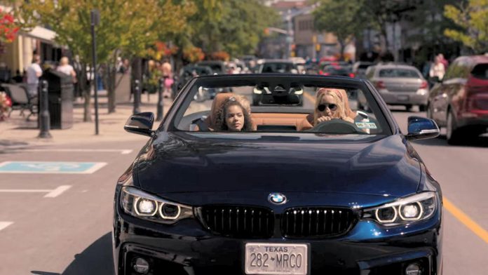 The Town of Cobourg makes an appearance in the 2021 pilot episode of the Netflix series "Ginny & Georgia". The production crew for the series will be returning to Cobourg from February 22 to 25, 2022, for filming of the second season, with filming taking place at Victoria Park, Victoria Hall, and on King Street West on February 24. (kawarthaNOW screenshot)