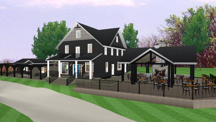 A rendering of the renovations currently taking place at The Market on Stoney Lake. When it reopens, the Market will have more seating, a bigger kitchen. and a large covered patio. (Graphic courtesy of The Market on Stoney Lake)