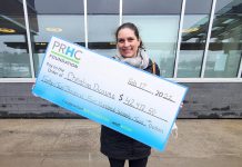 Peterborough resident Christina Dicosmo won the Peterborough Regional Health Centre Foundation's 50/50 lottery's grand prize of $42,472.50 on February 17, 2022, and chose the $2,000 cash bonus prize, making her total winnings $44,472.50. (Photo courtesy of PRHC Foundation)