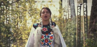 Sarah Lewis, Nogojiwanong-Peterborough's first poet laureate, is one of 12 Indigenous artists and groups who will be performing at the second annual Nogojiwanong Indigenous Fringe Festival at Trent University in Nogojiwanong-Peterborough in June 2022. Lewis is seen here performing her piece "Warrior Cry" in a video for the CBC Arts series Poetic License. (kawarthaNOW screenshot)