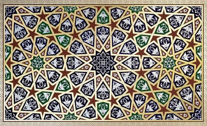 A completed work in the Islamic tradition by artist Gillian Turnham. (Photo: Michael Morritt)