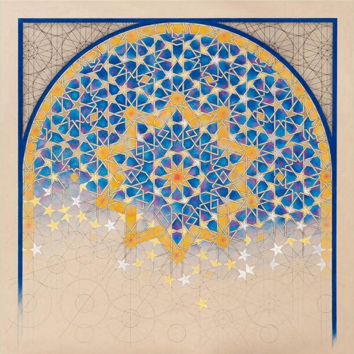 A work by artist Gillian Turnham. The geometry of Islamic art is based on simple forms that are combined, duplicated, and interlaced. The resulting intricate, symmetrical patterns represent unity and order while giving the artist an exceptional degree of flexibility and freedom of expression. (Photo: Michael Morritt)