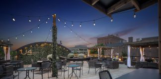 The view from behind the bar at U4 Rooftop Patio Bar at the award-winning Euphoria Wellness Spa in downtown Peterborough. Designed for private events including weddings and parties, the open-air venue offers private cabanas and chaise lounges, a crafted cocktail and wine selection, bartenders, an audio system, ample parking, and more. (Photo: U4 Rooftop Patio Bar)