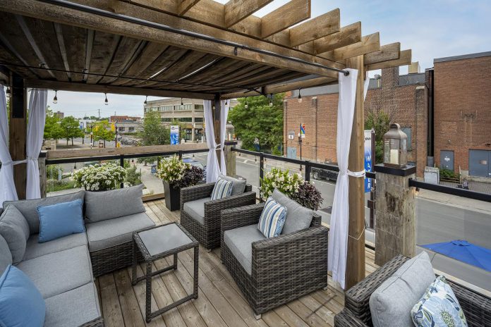 One of the luxurious private cabanas at U4 Rooftop Patio Bar, overlooking Water Street in downtown Peterborough. (Photo: U4 Rooftop Patio Bar)