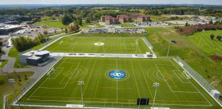The Electric City Football Club will play men's and women's home games during its inaugural League1 Ontario season at the Fleming Sports Complex (pictured in 2018) at Fleming College's Sutherland Campus in Peterborough. (Photo: Act Global)