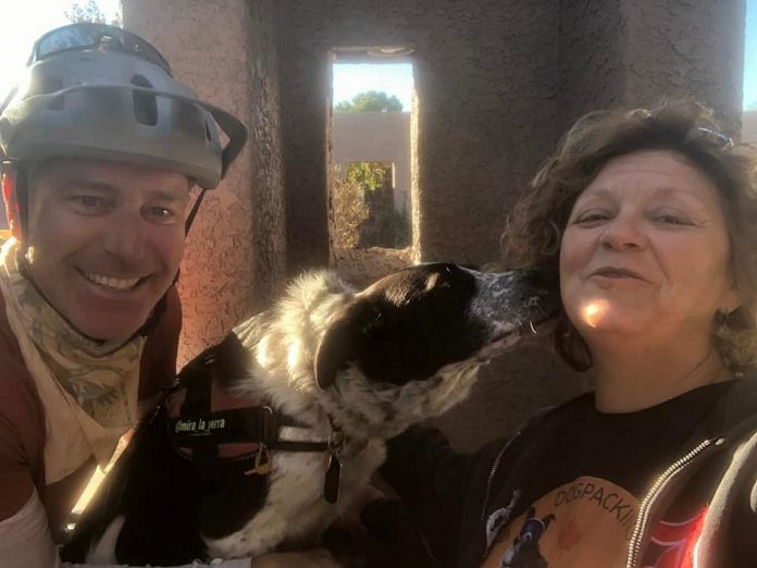 John and Mira visiting Peterborough native and cyclist Chloë Black at her Arizona home. Chloë and John used to race together when they were teenagers in Peterborough. (Photo: Chloë Black)