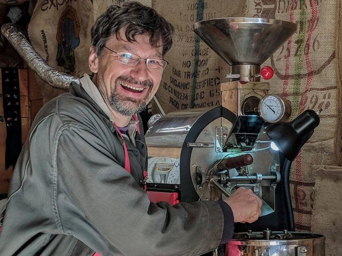 Oliver Zielke of Rebel Elixir Coffee brings freshly roasted coffee to Haliburton and beyond. (Photo: Rebel Elixir Coffee)