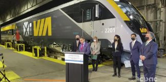 In Ottawa on March 9, 2022, Canada's transportation minister Omar Alghabra announced the federal government is launching a request for expressions of interest, inviting the private sector to formally express their interest in partnering with the federal government to build the high frequency rail project. (kawarthaNOW screenshot of CPAC video)