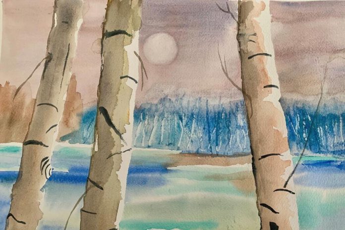 "Let's Paint Trees in Watercolour", taught by local artist Valerie Kent, is a three-part workshop running over three Wednesday evenings in April. Participants will paint a different tree on each evening. (Photo courtesy of Trent University)