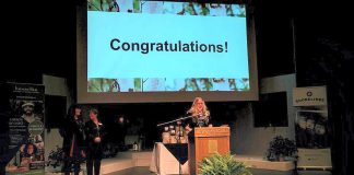 Lang Pioneer Village in Keene receiving an award at the 2018 Kawartha Chamber of Commerce & Tourism's Awards of Excellence. Now that the Kawartha Chamber has merged with the Peterborough Chamber to form the Peterborough and the Kawarthas Chamber of Commerce, there will only be the Business Excellence Awards, which is open to all businesses and individuals within the city and county of Peterborough. (Photo: Bruce Head / kawarthaNOW)