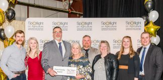 The deVos family of Vosbrae Farms in Manilla received the Farm Family Award at the Kawartha Lakes Spotlight on Agriculture gala and awards event on March 25, 2022. (Photo: Sugar Bug Photography)