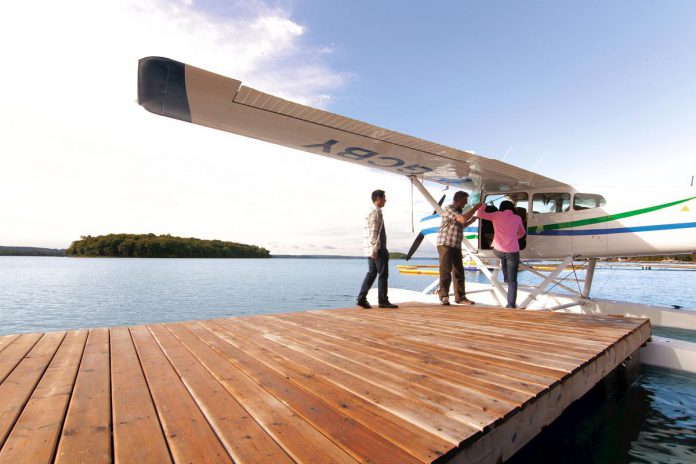 A float plane at Elmhirst's Resort in Keene. (Photo: Province of Ontario)