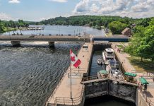 The last lock on the Trent-Severn Waterway before entering Rice Lake, Lock 18 is located in the Town of Hastings in Trent Hills, Northumberland County. Known as 'The Hub of the Trent'. Hastings was voted as Canada's Ultimate Fishing Town in 2012 and is a popular destination for anglers. (Photo courtesy of Kawarthas Northumberland / RTO8)