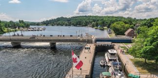 The last lock on the Trent-Severn Waterway before entering Rice Lake, Lock 18 is located in the Town of Hastings in Trent Hills, Northumberland County. Known as 'The Hub of the Trent'. Hastings was voted as Canada's Ultimate Fishing Town in 2012 and is a popular destination for anglers. (Photo courtesy of Kawarthas Northumberland / RTO8)