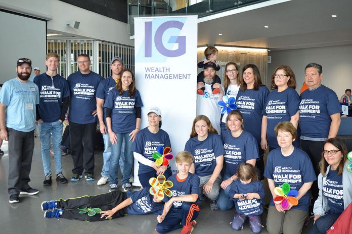 IG Wealth Management is once again the title sponsor of the 2022 Walk For Alzheimer's. (Photo courtesy of Alzheimer Society of Peterborough, Kawartha Lakes, Northumberland and Haliburton)