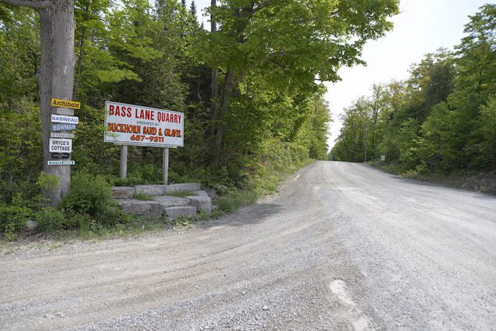 Bass Lane Quarry is a natural limestone quarry located off County Road 49 around 15 kilometres north of Bobcaygeon. (Photo: Buckhorn Sand and Gravel website)