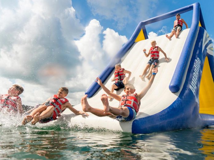As a wholesale distributor, At The Lake Distributing sources water-related recreational products, including inflatable water toys from Aquaglide, and brings them to their Peterborough warehouse where they resell them to retailers. (Photo: Aquaglide)
