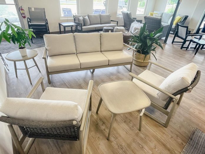 As well as selling patio furniture, Shop The Lake provides design services to select furniture for your specific needs as well as the fabrics and finishes that suit your personal style. (Photo courtesy of Shop The Lake)