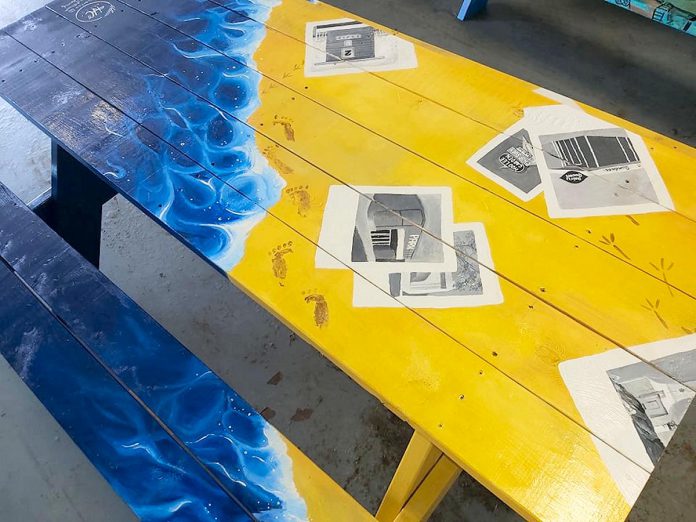 Another picnic tables painted by a local artist as part of the Town of Cobourg's Painted Picnic Table Program in 2021. (Photo: Town of Cobourg / Facebook)