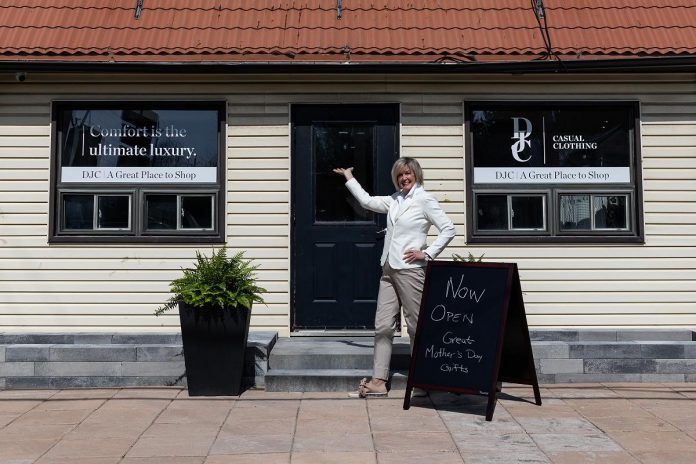 Nancy Wiskel, owner of Dan Joyce Clothing in Peterborough, has opened DJ Casual Clothing at 126A Burleigh Street in Apsley. The women's clothing boutique offers stylish, casual cothing both for cottagers and residents of North Kawartha. (Photo: Heather Doughty)