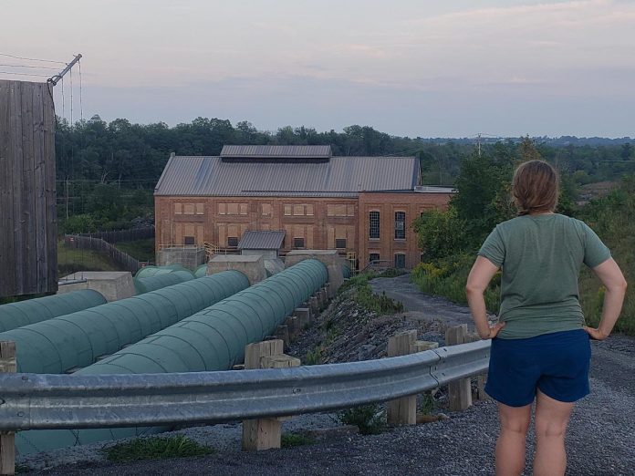 These large pipes divert water from the Trent River to generate hydro power at Locks 16/17. (Photo: Paul Baines)