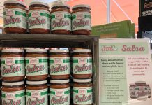 Kawartha Lakes Food Source salsa is available at Burns Bulk Food in Lindsay and 14 other locations in Kawartha Lakes and the Peterborough area. Proceeds from sales help to offset operating expenses such as rent for Kawartha Lakes Food Source, a non-profit organization that procures and distributes food to 35 local agencies and delivers food literacy programs. (Photo: Burns Bulk Food / Facebook)