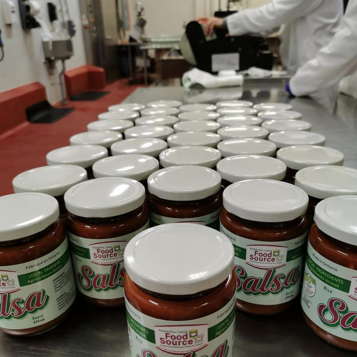 Since its launch a year ago, more than 6,000 jars of salsa have been produced by Kawartha Lakes Food Source staff and volunteers alongside employees of the Ontario Agri-Food Venture Centre. (Photo courtesy of Kawartha Lakes Food Source)