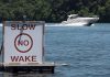 The Federation of Ontario Cottagers' Associations, the Muskoka Lakes Association, and Safe Quiet Lakes launched the "Be #WakeAware" campaign in 2021 to remind boaters to avoid creating potentially damaging wakes. In 2022, marina operators across Ontario will also be spreading the message. (Photo: Be #WakeAware website)