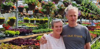 Elyn and Peter Green are retiring after 34 years of operating The Greenhouse on the River in Douro. As of July 1, the business becomes Charlea's Riverside Gardens under the ownership of (Photo courtesy of Robyn Jenkins of Lakefield Flowers and Gifts. (Photo courtesy of The Greenhouse on the River)