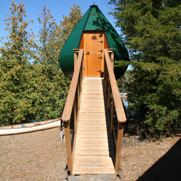 An Ôasis pod available for booking at the Parks Canada campsite at Locks 9 and 10 along the Trent-Severn Waterway. (Photo: Jenn McCallum)