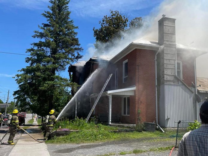 Two families lost everything in this fire in a duplex on George Street between William and Mill streets in Havelock. (Photo: Holly Bohnsack)