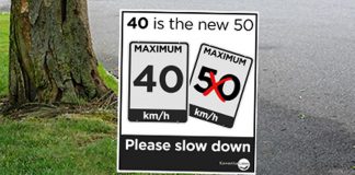 As part of the '40 is the new 50' campaign in the City of Kawartha Lakes, which is reducing the speed limit in community safety zones from 50km/h to 40km/h, residents in affected rural communities can request a lawn sign to reinforce the campaign. (Photo: City of Kawartha Lakes)
