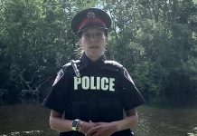 On June 13, 2022, Kawartha Lakes police sergeant Deb Hagarty announced police divers had recovered the body of 11-year-old Draven Graham from the Scugog River in Lindsay, 24 hours after the autistic boy wnet missing from his nearby home. Some parents of autistic children believe Ontario's Amber Alert system should be expanded to include missing vulnerable children as well as abducted children. (kawarthaNOW screenshot)