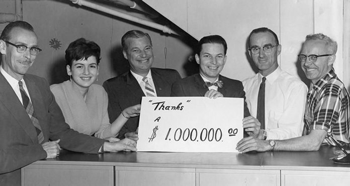 The six employees of Canadian General Electric employees in Peterborough who founded Kawartha Credit Union in 1952 as Cangeco Credit Union. (Photo: Kawartha Credit Union)